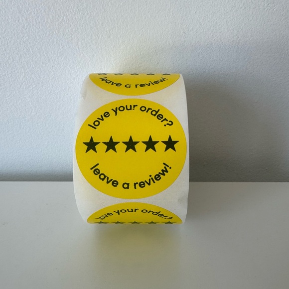 🎉BEST SELLING🎉⭐️100 Please Leave a Review Star Stickers label NEW - Picture 10 of 10